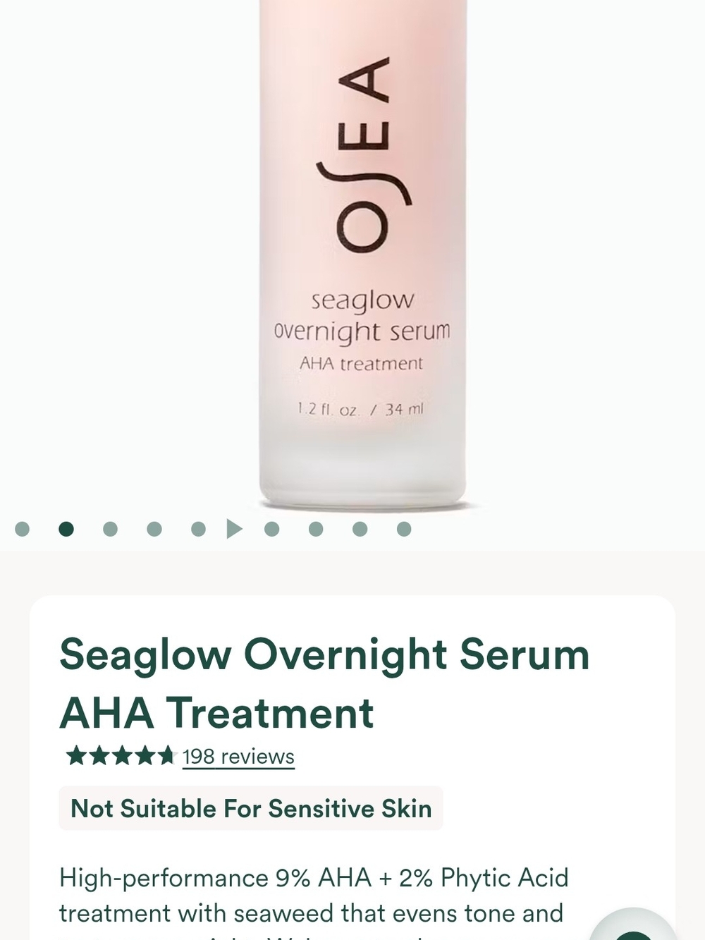Sea Seaglow Overnight Serum - Pink Frosted Bottle